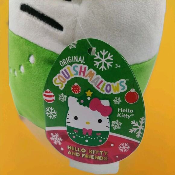 Hello Kitty Sanrio 8" Squishmallow Christmas Tree With Pink Bow Jazwares NWT - Picture 5 of 6